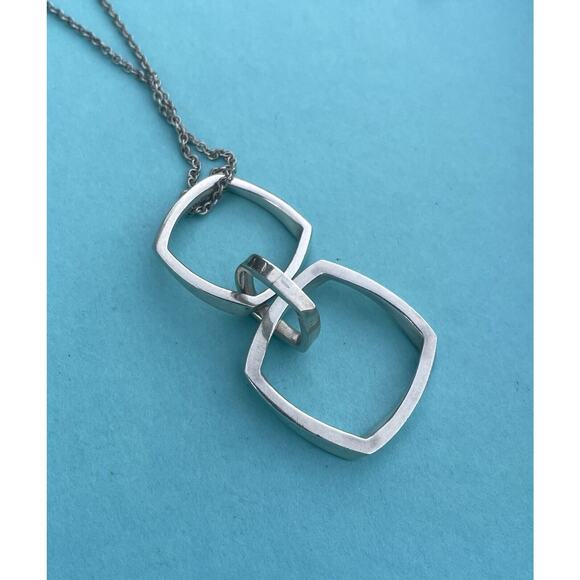 Tiffany & Co. Triple Torque Frank Gehry Pendant Necklace Silver Drop Dangle 925 - Picture 9 of 12